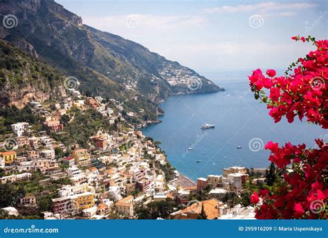 Panoramic view of Positano on the Amalfi Coast